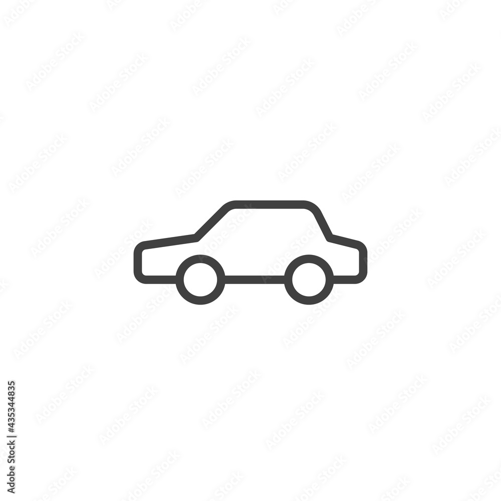 Car, transportation line icon