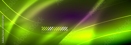 Neon dynamic beams vector abstract wallpaper background. Wallpaper background, design templates for business or technology presentations, internet posters or web brochure covers