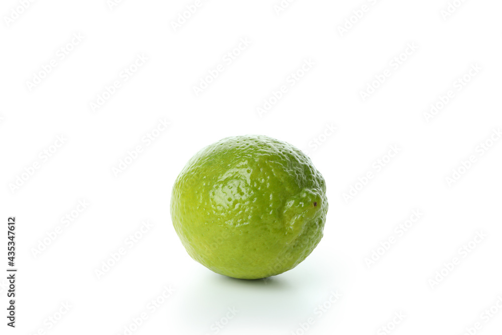 Fresh single lime isolated on white background Fresh single lime isolated on white background