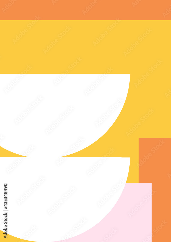 Beautiful orange, yellow and pink geometric shape overlapping. Beautiful orange, yellow and pink geometric shape overlapping.