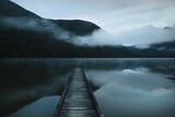 Serenity. Blue hour on Lake Daniell, West Coast, New Zealand.