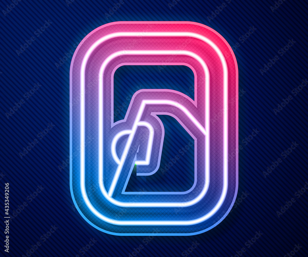 Glowing neon line Airplane window icon isolated on blue background. Aircraft porthole. Vector Glowing neon line Airplane window icon isolated on blue background. Aircraft porthole. Vector
