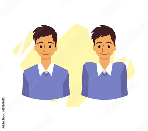 Man doing exercise shoulder shrug for stretch neck and treatment office syndrome