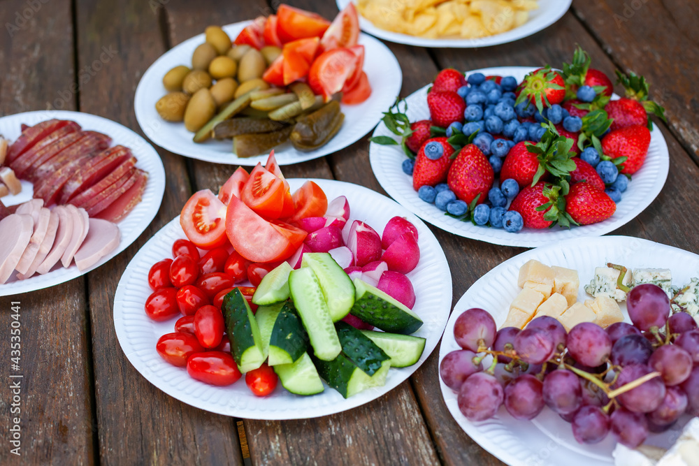 party food and snacks on paper plates party food and snacks on paper plates
