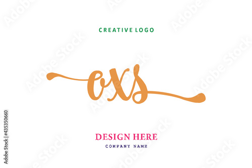OXS lettering logo is simple, easy to understand and authoritative photo