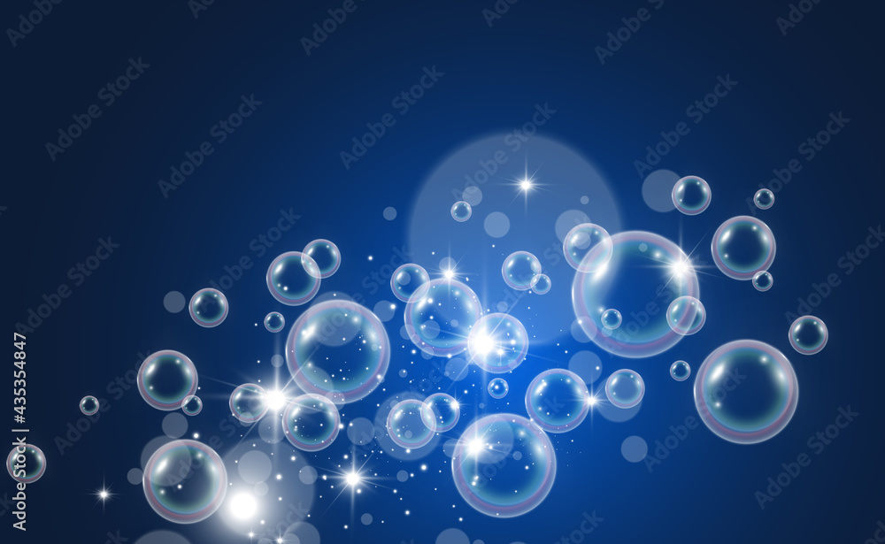Air soap bubbles on a transparent background .Vector illustration of bulbs.
Air soap bubbles on a transparent background .Vector illustration of bulbs.