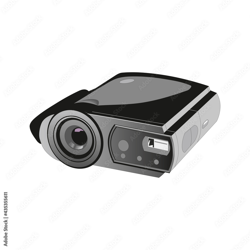 Projector, realistic vector icon isolated on a white background in EPS10 Projector, realistic vector icon isolated on a white background in EPS10