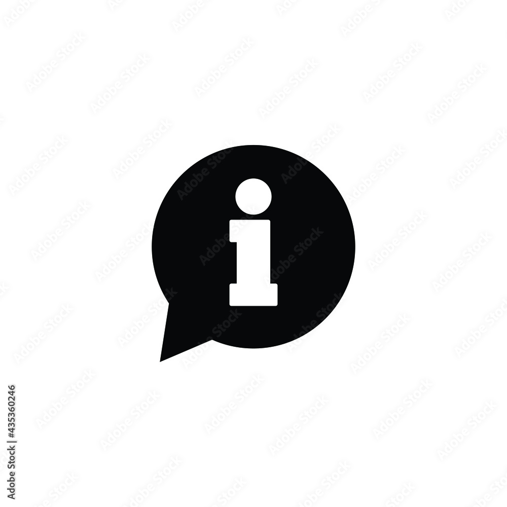 information - vector icon with chat symbol information - vector icon with chat symbol