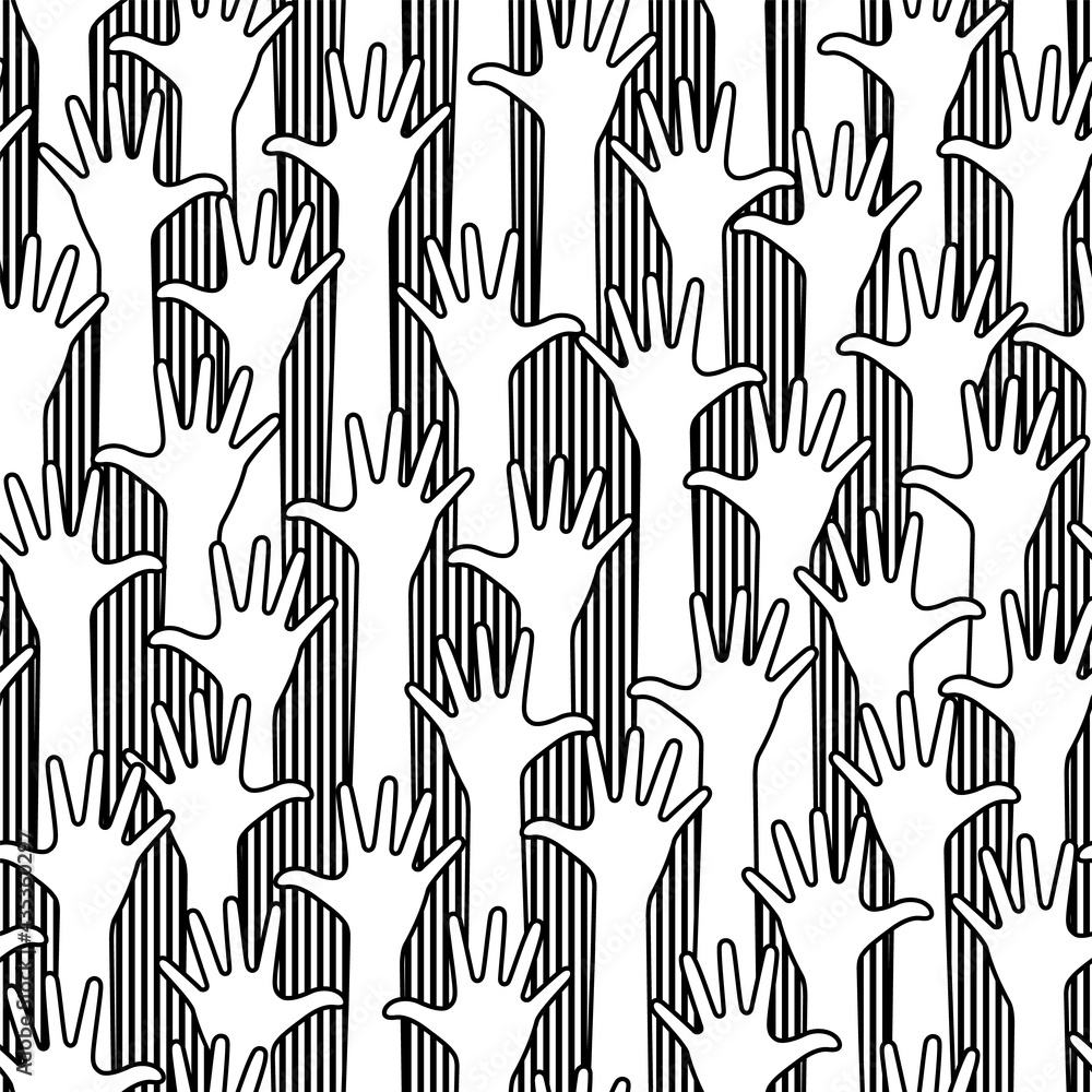 Seamless pattern with simple palm illustration,