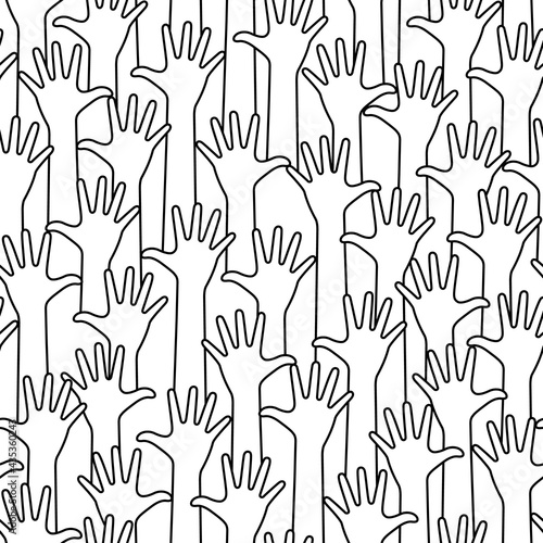 Seamless pattern with simple palm illustration, © daicokuebisu
