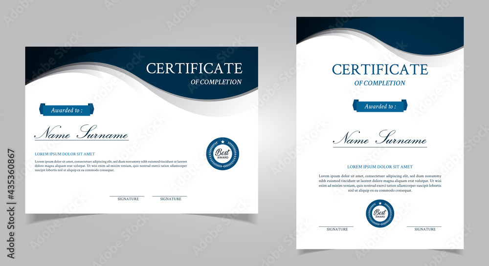 Professional diploma certificate template in premium style Professional diploma certificate template in premium style