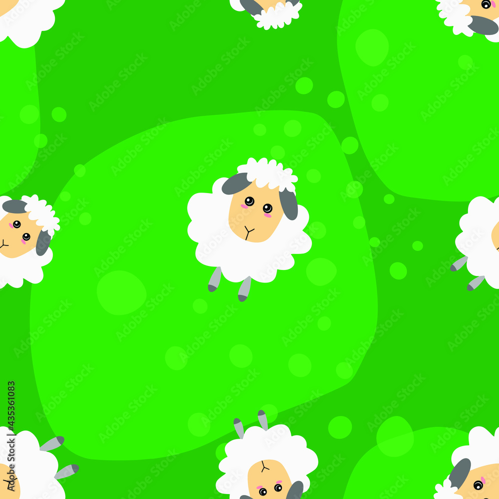 Naklejka premium pattern with sheep