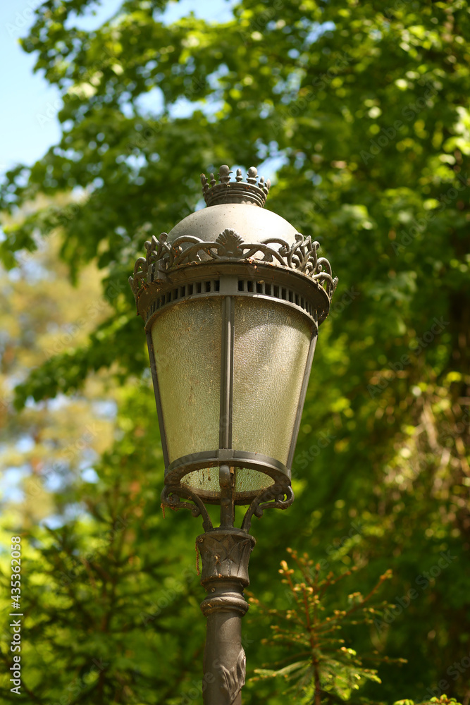 Picturesque classic style metal street lamppost or lantern