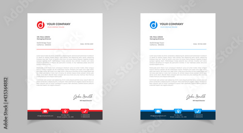 Abstract Letterhead Design Modern Business Letterhead Design Template	
