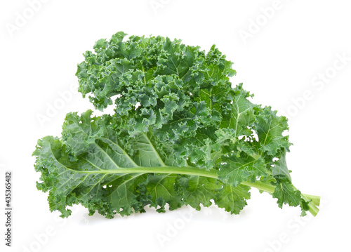 Kale leaf salad vegetable isolated on white background