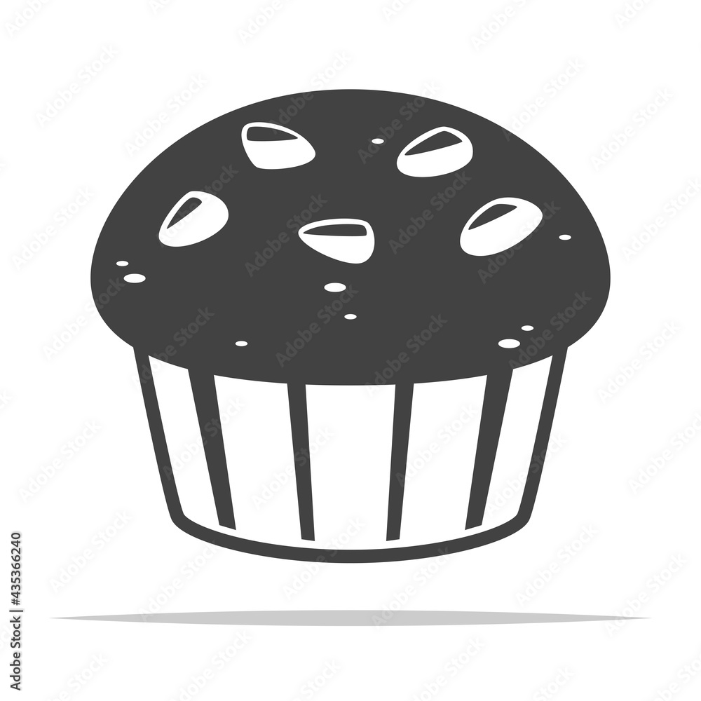 Muffin cake icon vector isolated Muffin cake icon vector isolated