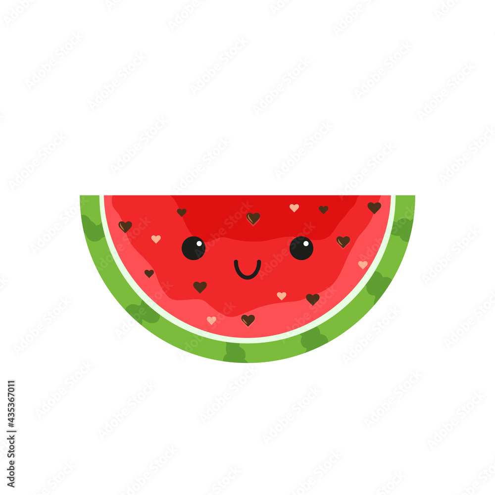 Cute watermelon. Vector illustration. Cute watermelon. Vector illustration.