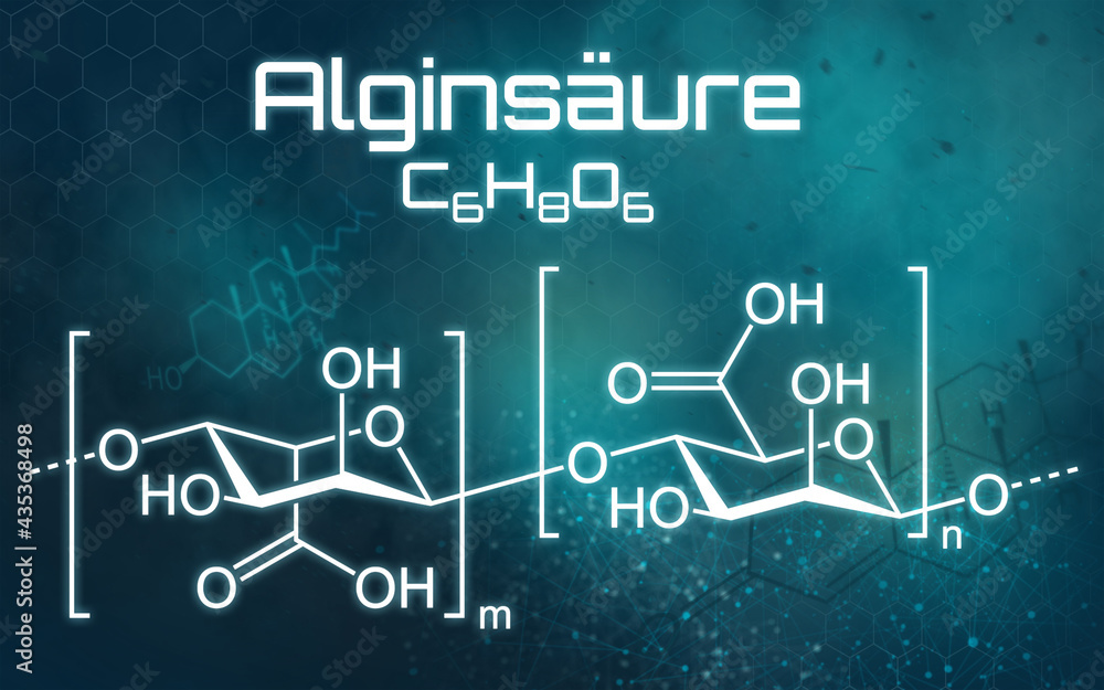 Chemische Formel von Alginsäure