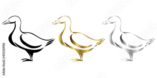 Duck animal vector logo eps 10
