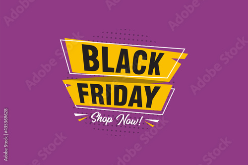 Black Friday sale inscription design template. Black Friday banner. Vector illustration.