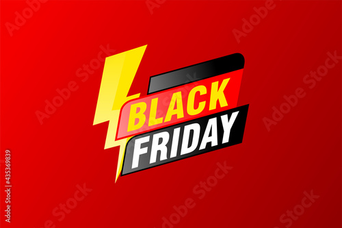 Black Friday sale inscription design template. Black Friday banner. Vector illustration.