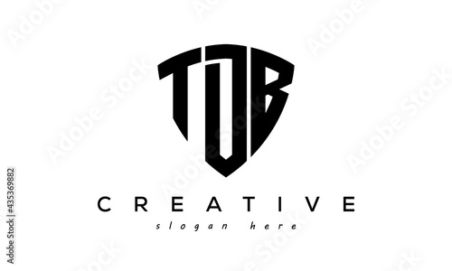 TDB letters creative logo with shield	 photo