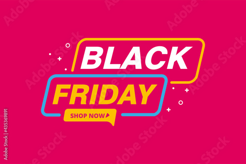 Black Friday sale inscription design template. Black Friday banner. Vector illustration.