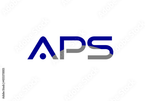 this is a creative text APS logo icon