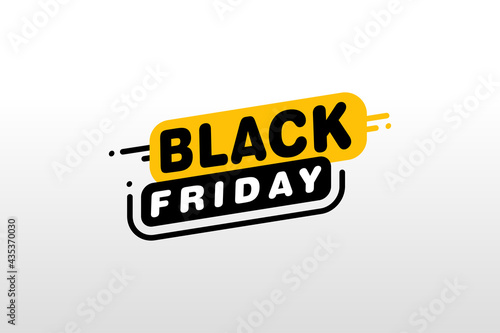 Black Friday sale inscription design template. Black Friday banner. Vector illustration.