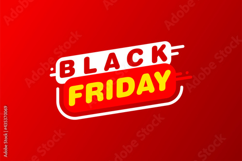Black Friday sale inscription design template. Black Friday banner. Vector illustration.