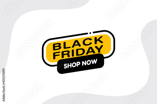 Black Friday sale inscription design template. Black Friday banner. Vector illustration.