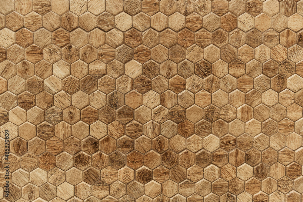 Hexagon patterned wood textured background Hexagon patterned wood textured background