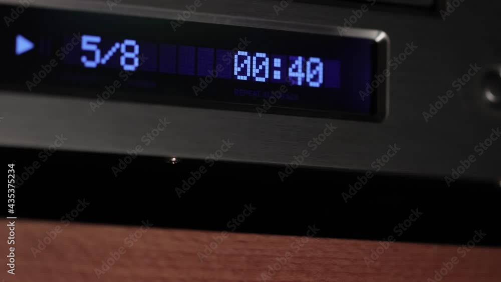 Cd player playing a disc Cd player playing a disc