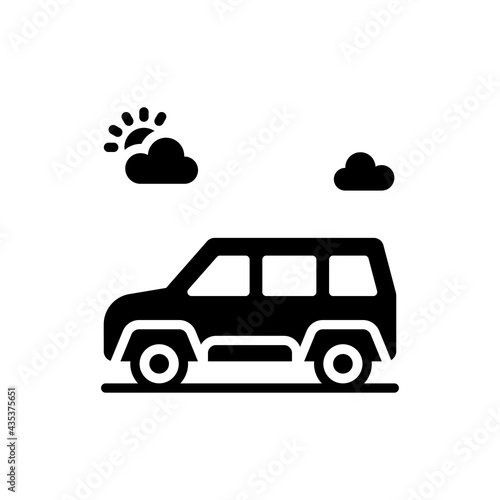 minibus vector Solid  icon style illustration. EPS 10 File