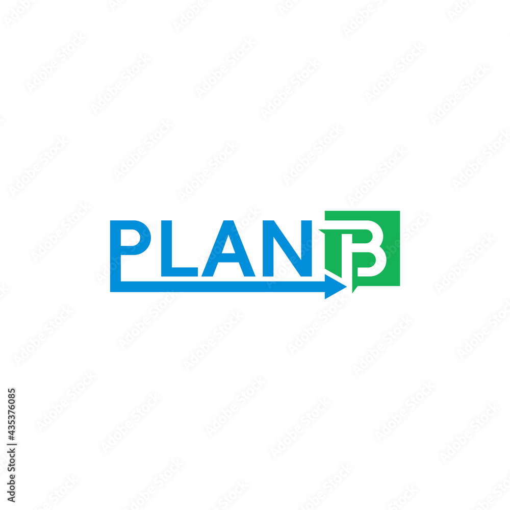 Plan B business logo design. Plan B business logo design.