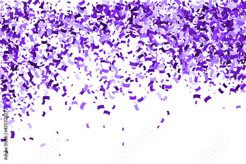 Purple explosion of confetti. Magenta abstract texture isolated on white background. Mauve flat design element. Vector illustration,eps 10.