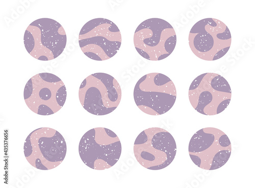 Abstract organic story highlight cover templates. Vector illustration isolated on white background.