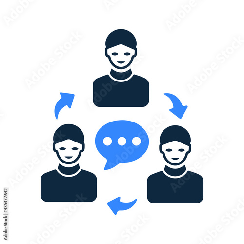 Chatting, internal communication icon. Editable vector isolated on a white background.
