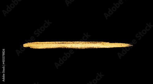 Abstract golden watercolor stain on black background for your design