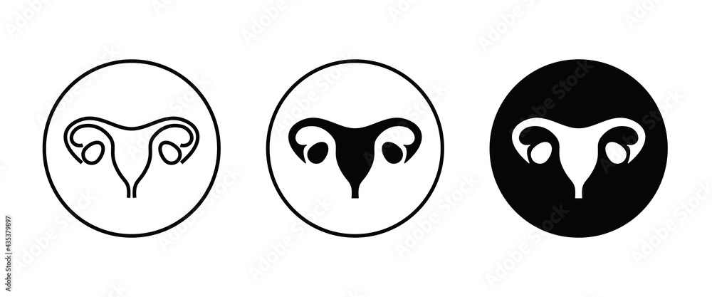 Women's reproductive system icon .Women's Health. Gynecology. Human internal organ, Health care,medicine,anatomy education, Ovaries icons , editable stroke, flat design style isolated on white Women's reproductive system icon .Women's Health. Gynecology. Human internal organ, Health care,medicine,anatomy education, Ovaries icons , editable stroke, flat design style isolated on white