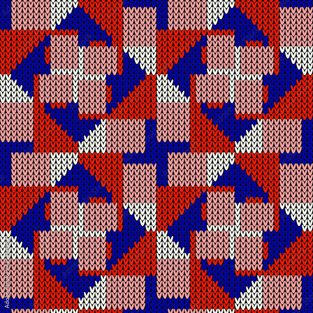 Knitted pattern ornamental. Vector illustration Knitted pattern ornamental. Vector illustration
