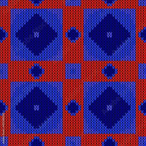 Knitted texture seamless pattern. Vector illustration
