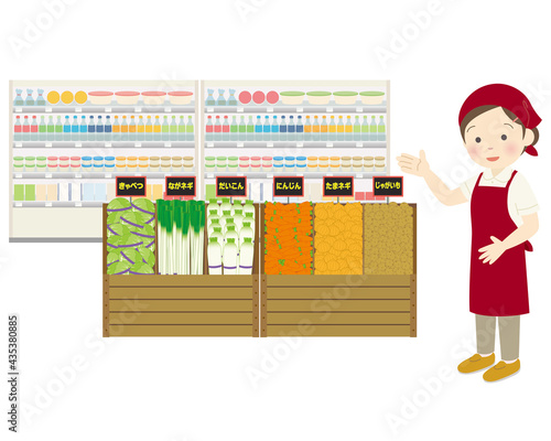 小売店で働く女性スタッフ