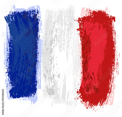France Flag Painted with a ...