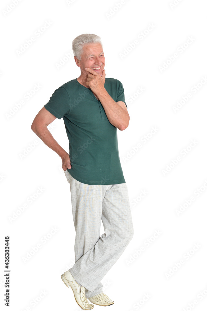 portrait of senior man posing isolated portrait of senior man posing isolated