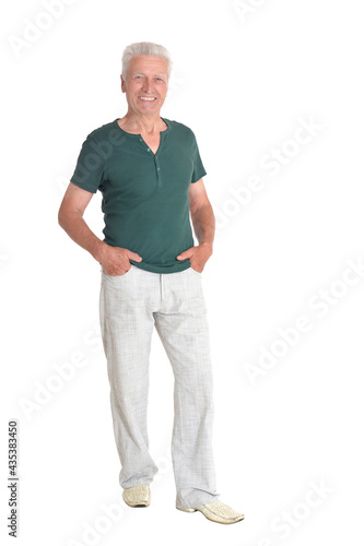 portrait of senior man posing isolated