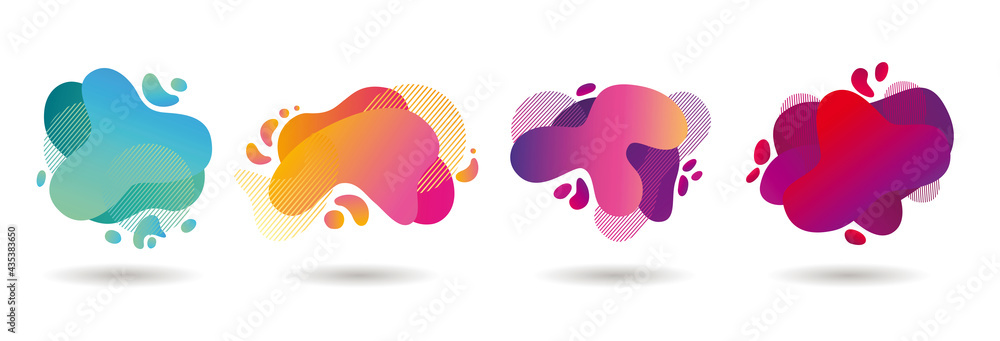 Banners with flowing liquid shapes. Vector Banners with flowing liquid shapes. Vector