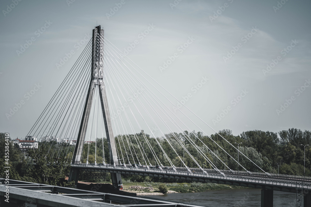 bridge over the river, architectural building, modern architecture