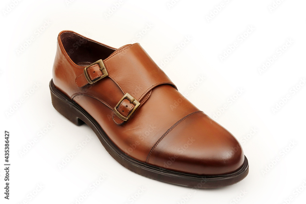 Classic brown leather men's shoes