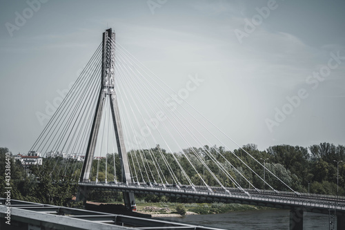 bridge over the river, architectural building, modern architecture © Olexandr